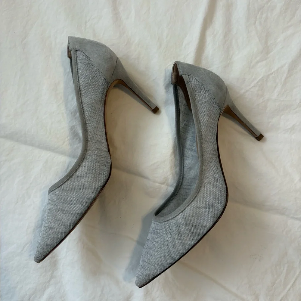LK Bennett Light Blue Denim Heels - Picture 2 of 5